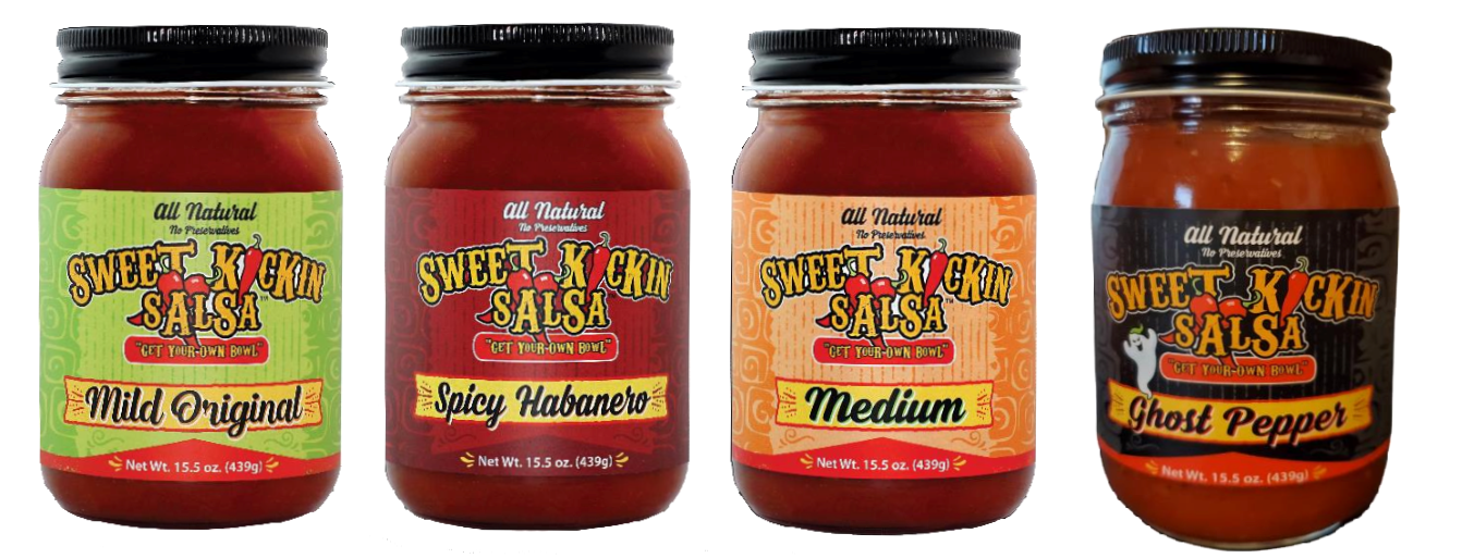 Sweet Kickin Salsa Sample Variety 4 Pack